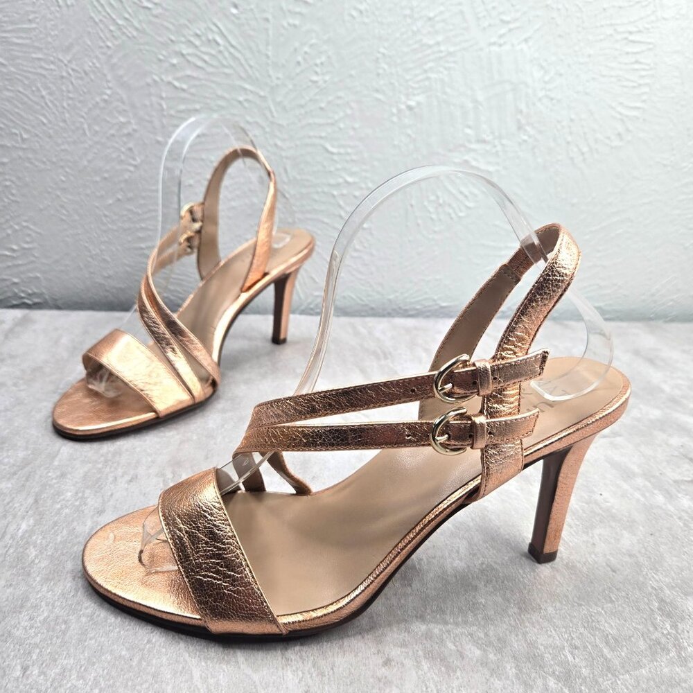 Naturalizer Rose Gold Strappy Slingback Heels
